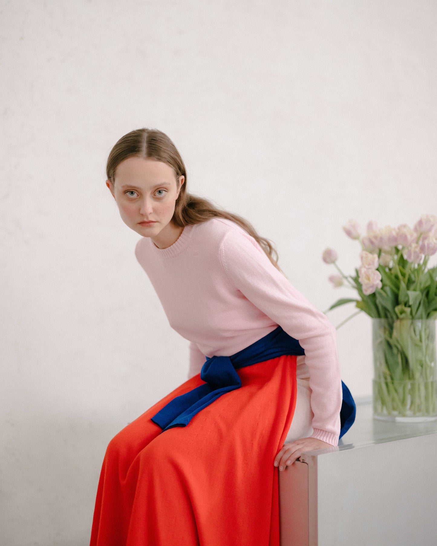 Maglione girocollo in cotone fine