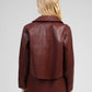 Giacca Claudiane in similpelle color vino