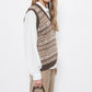 Gilet in maglia jacquard con scollo a V