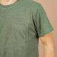 T-shirt con taschino in canapa biologica color Cipresso