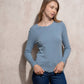Maglia in maglia girocollo con bottoni dorati