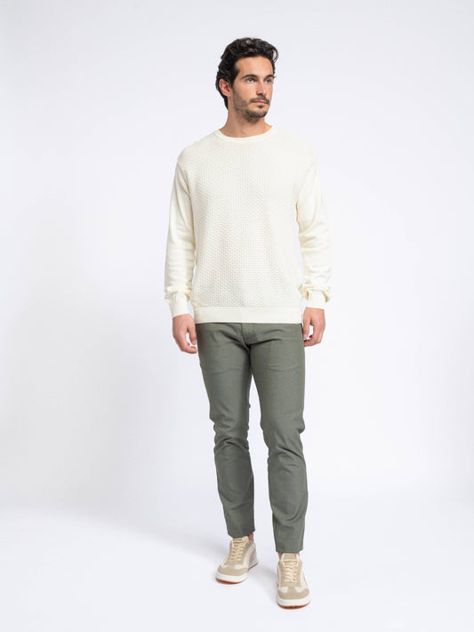Jeans crema da uomo SMF