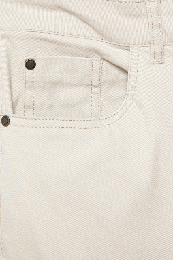 Pantaloni dritti in cotone elasticizzato