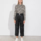Pantaloni in ecopelle effetto pelle neri