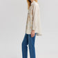 Camicia oversize in lino testurizzato con ricamo