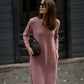 Abito midi in maglia morbida con tasche