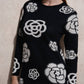 Abito in maglia con motivo floreale