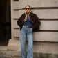 Top in viscosa con coulisse