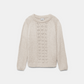 Maglione in maglia strutturata traforata girocollo