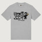 T-shirt unisex Fruits con stampa “Make New Friends” grigio melange