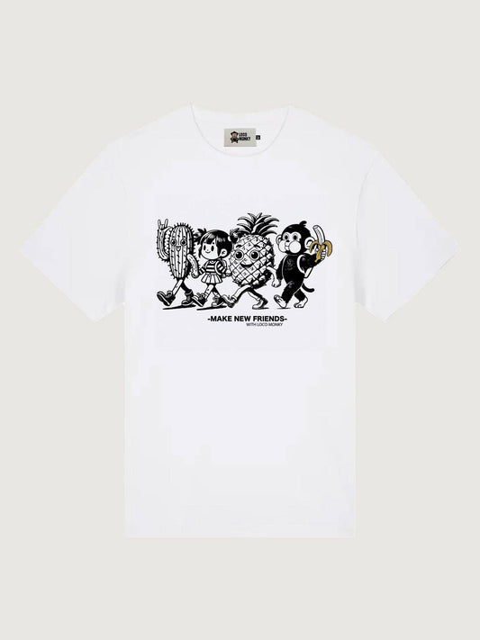 T-shirt unisex bianca Fruits Loco Monky