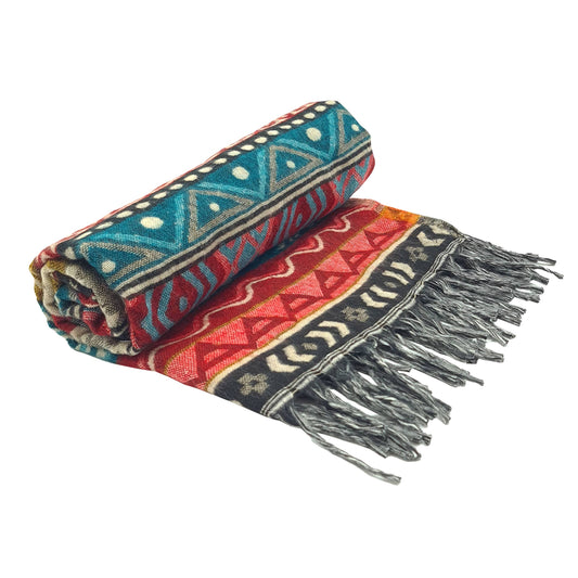 Sciarpa scialle boho XXL multicolor