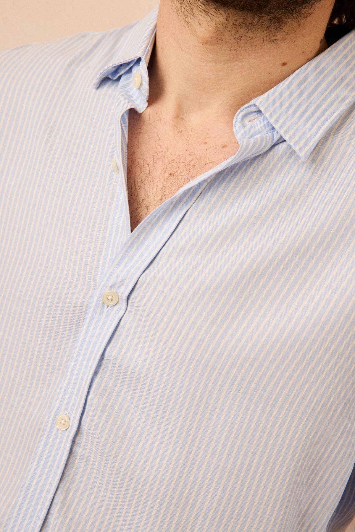 Camicia button-down Valencia a righe azzurre da uomo