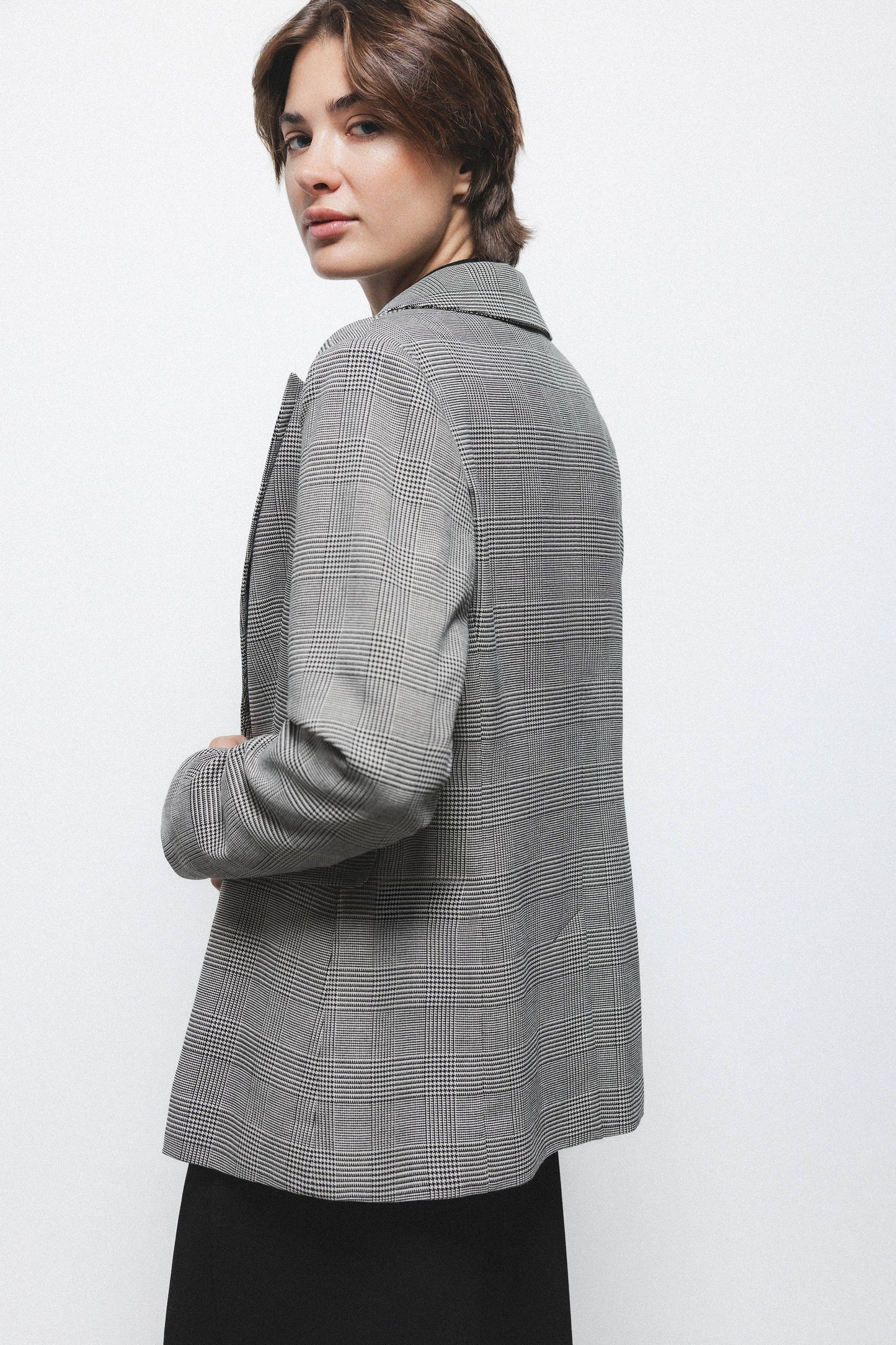 Blazer Principe di Galles Foderato