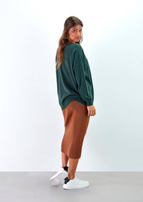 Maglione in maglia con paillettes a cuore
