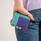 Portafoglio multicolore compatto con zip