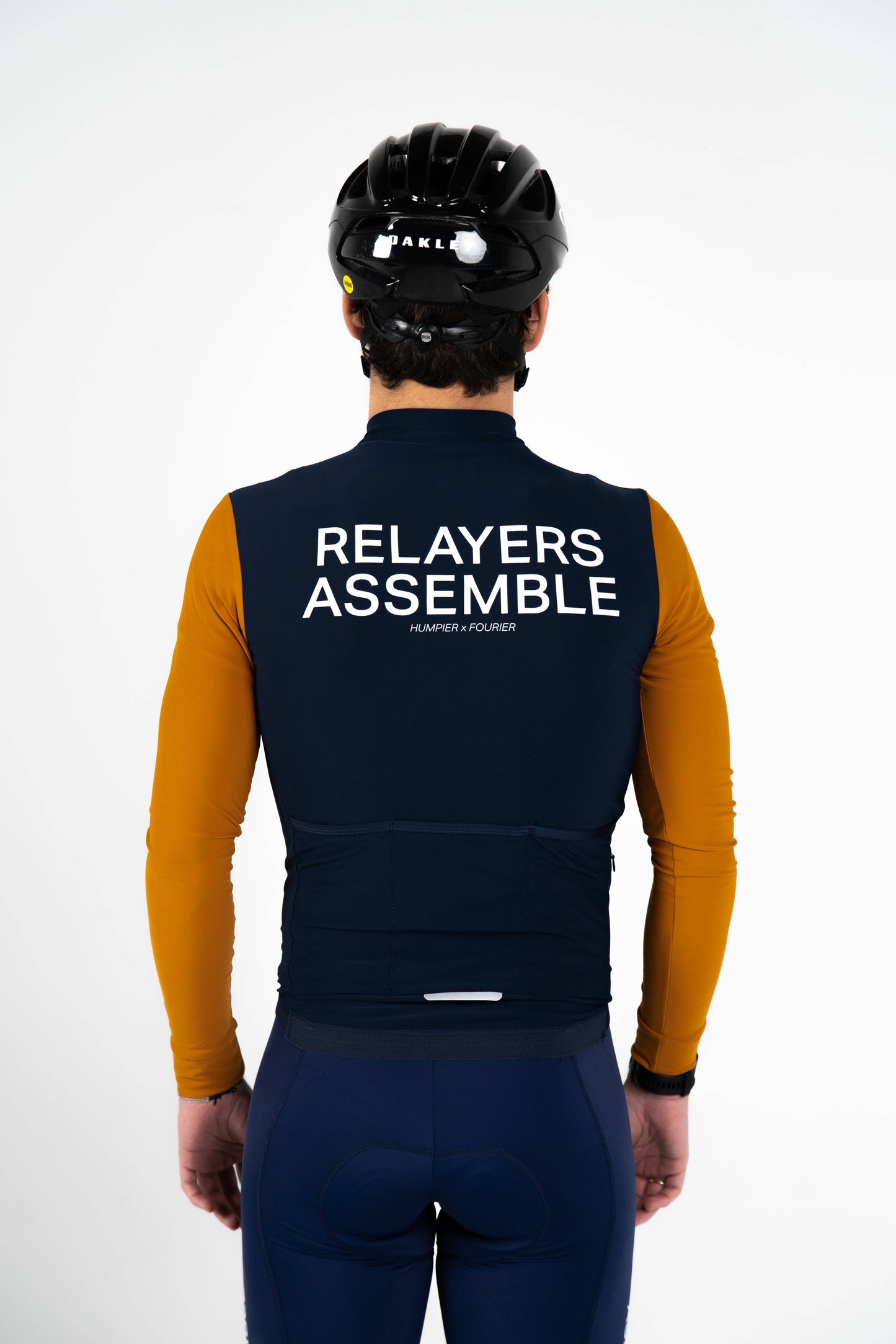 Culotte lunga da ciclismo blu navy