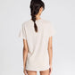 T-shirt in lino Simone grigio antico