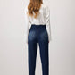 Pantaloni carrot in denim a vita alta