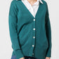 Cardigan lungo con scollo a V e bottoni