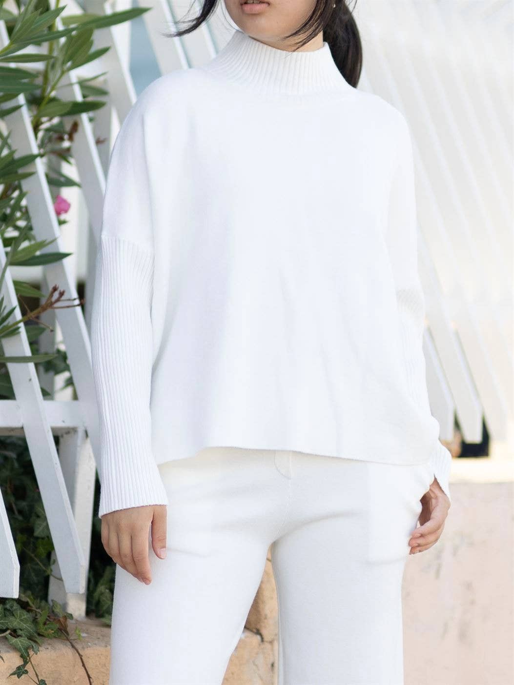 Maglione dolcevita in maglia morbida