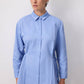 Camicia in popeline con lacci laterali