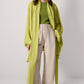 Top kimono in viscosa con collo alto drappeggiato
