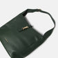 Borsa a spalla in ecopelle con dettagli metallici