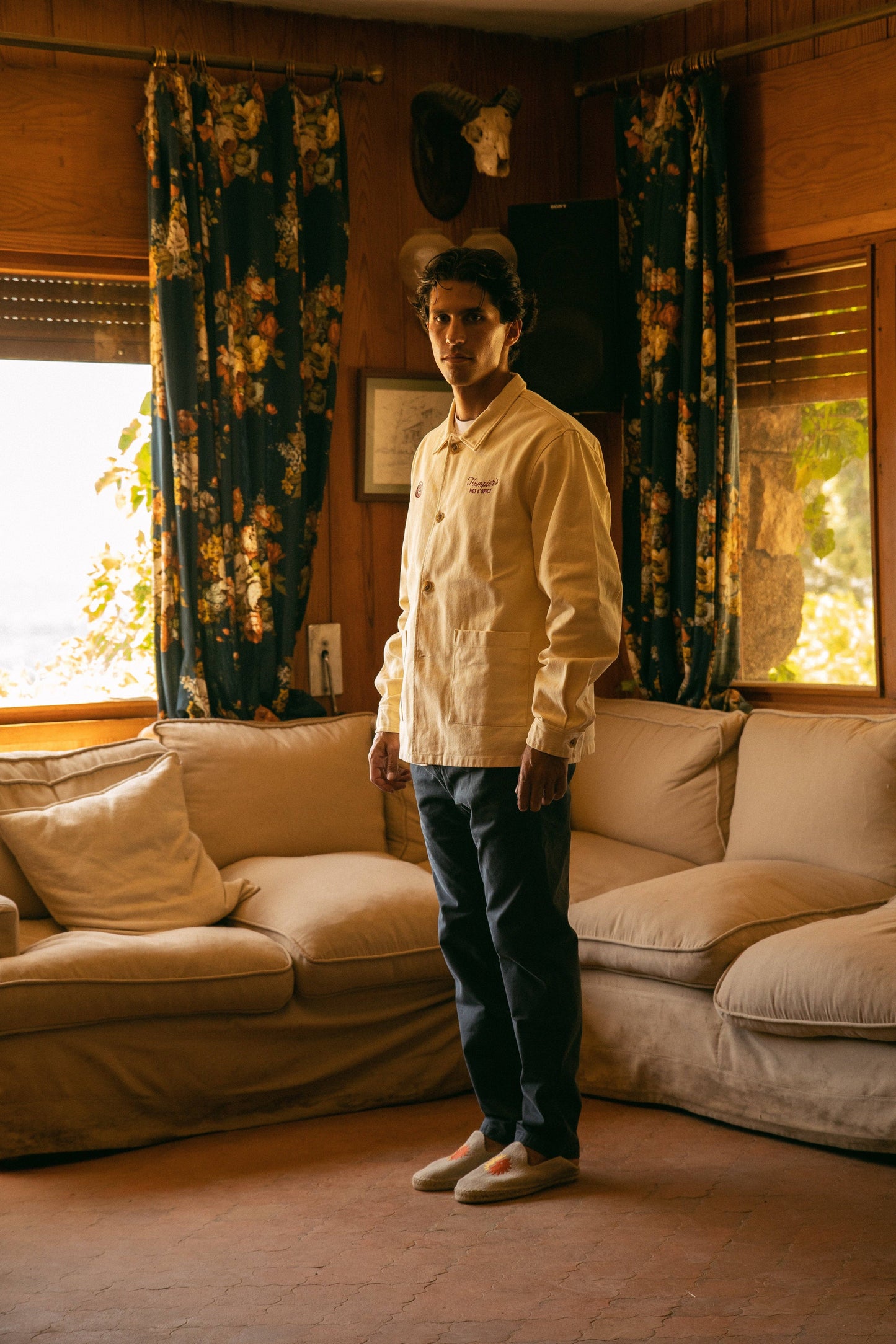 Pantaloni chino jogger navy comodi