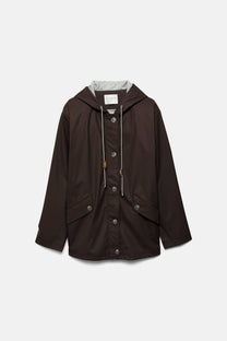Parka con cappuccio e coulisse regolabile