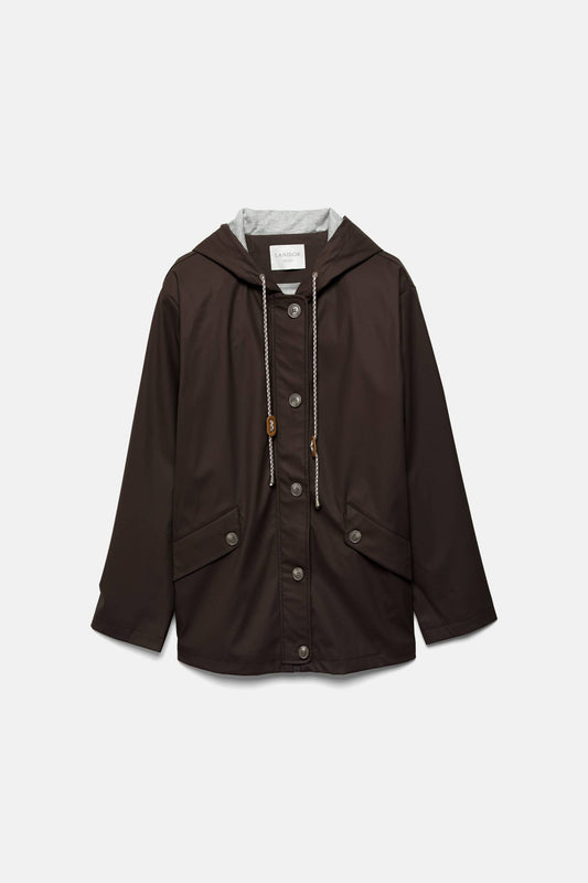 Parka con cappuccio e coulisse regolabile