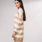 Cardigan oversize a righe in maglia fine