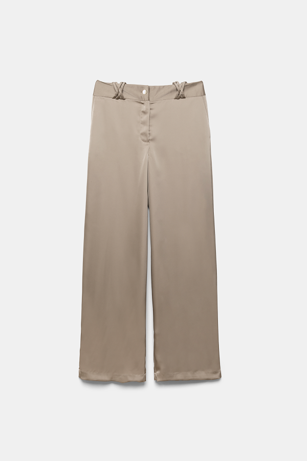 Pantaloni palazzo a gamba larga con tasche