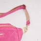 Marsupio in suede con dettagli in pelle dorata