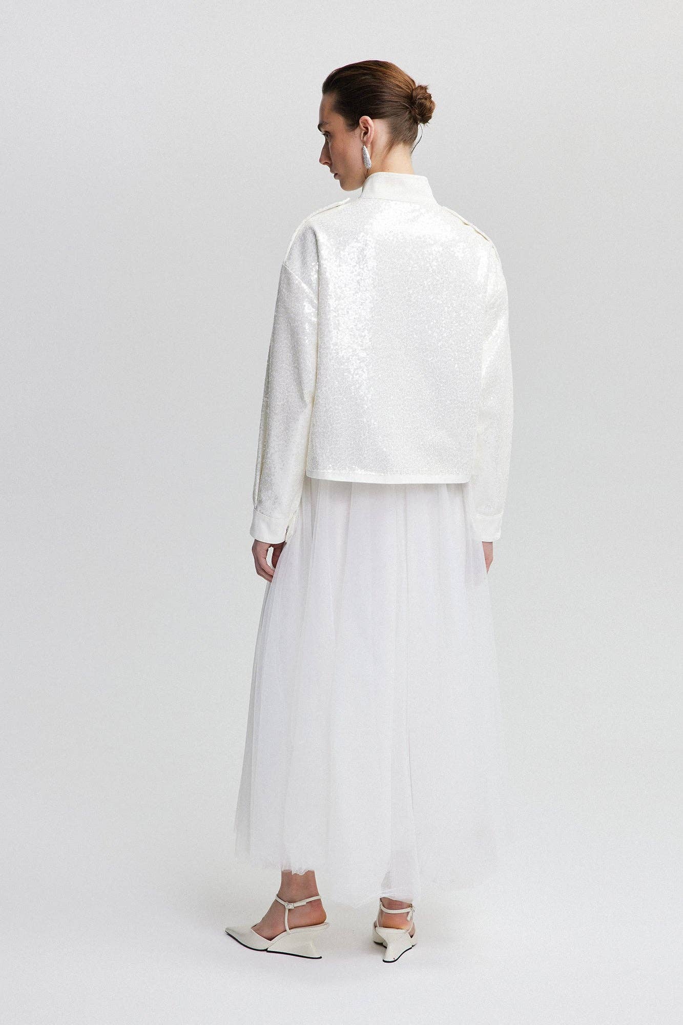 Giacca corta con paillettes