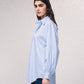 Camicia oversize a righe con bottoni