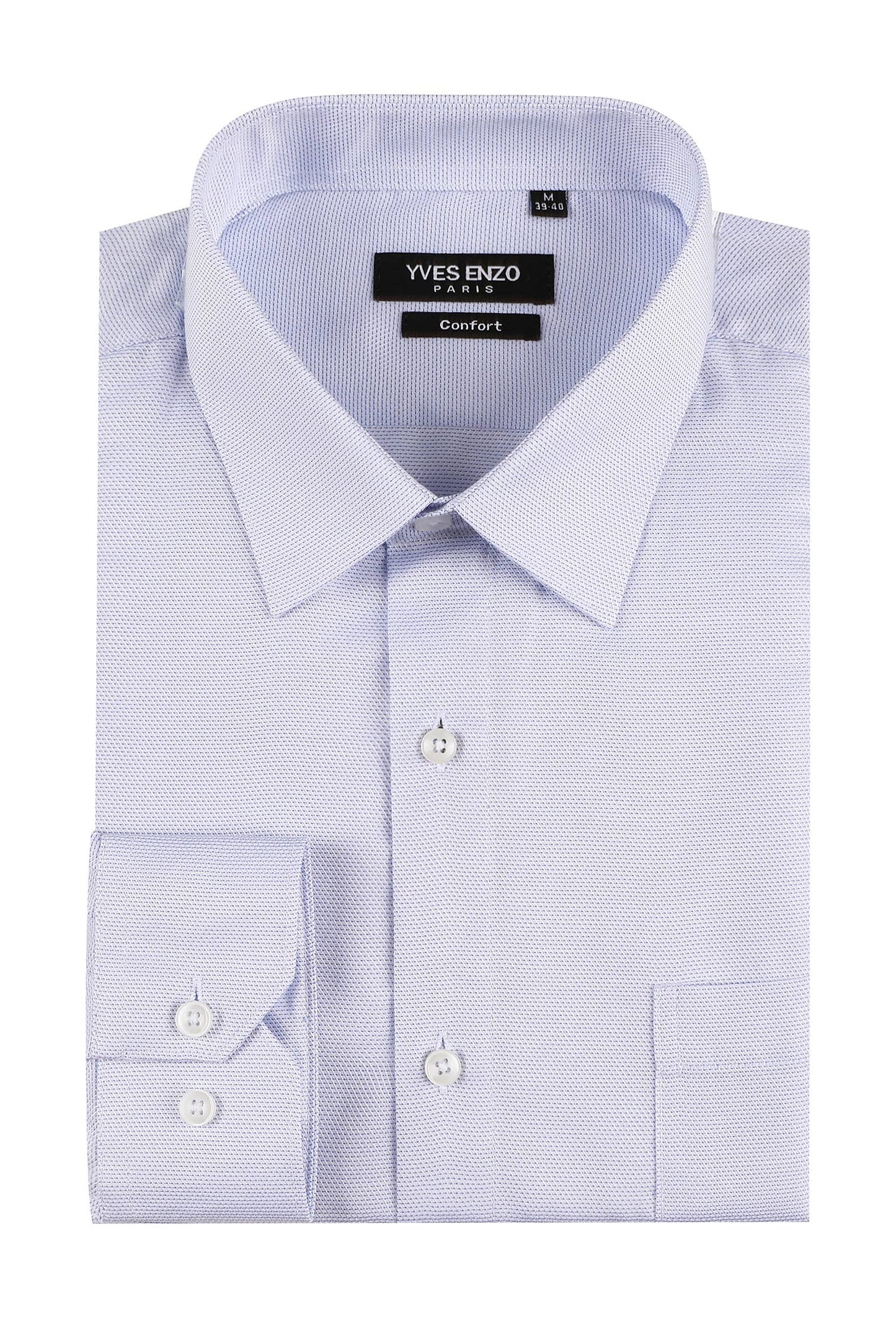 Camicia comfort trapuntata azzurro cielo