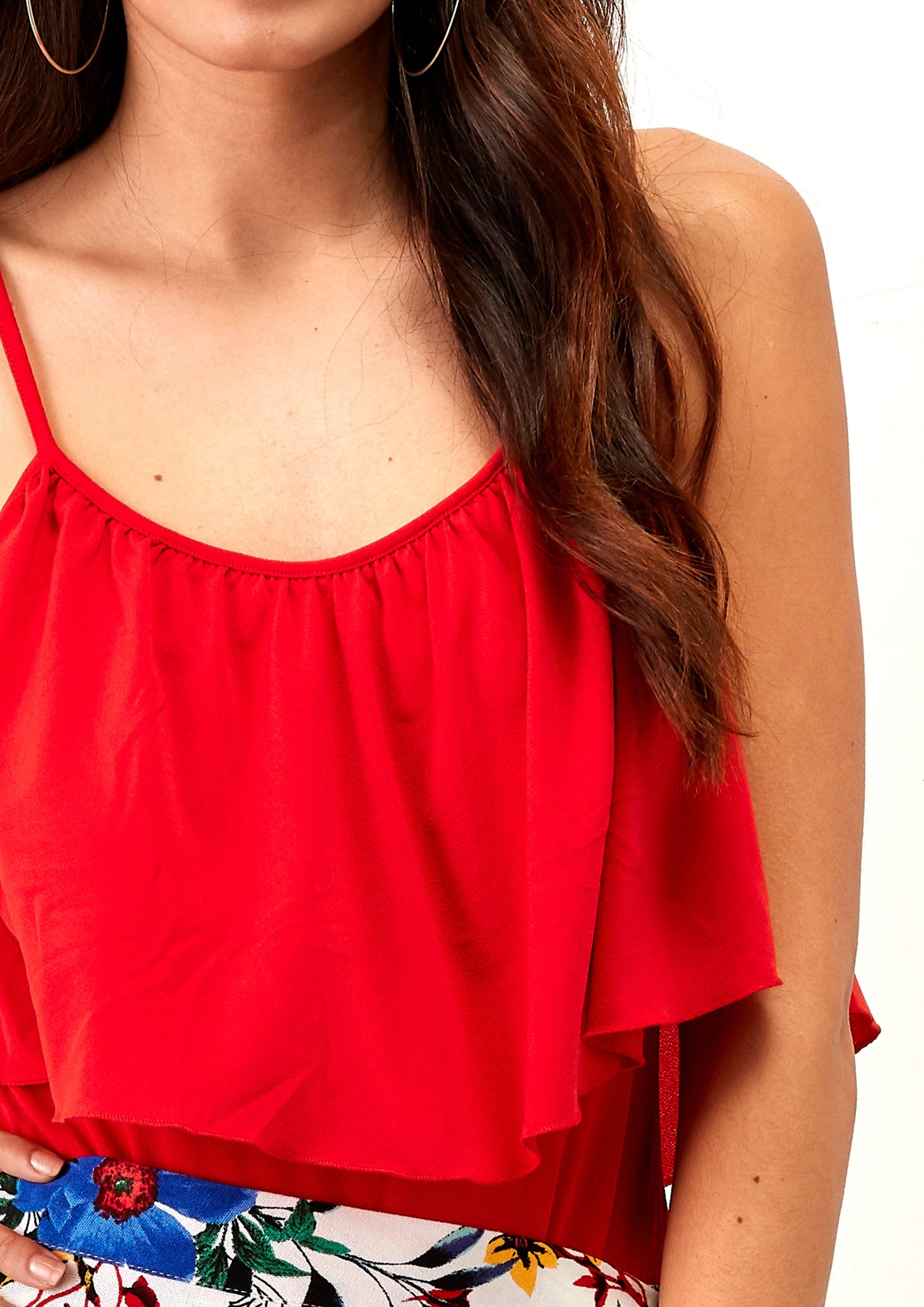 Body in maglia con volant