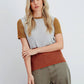 Maglia in rete lurex bicolor