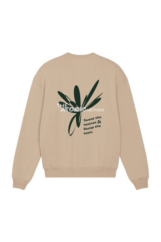 Felpa girocollo Metodo Atomico in cotone organico