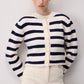 Cardigan in maglia a righe