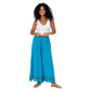 Pantaloni palazzo estivi lunghi in cotone blu
