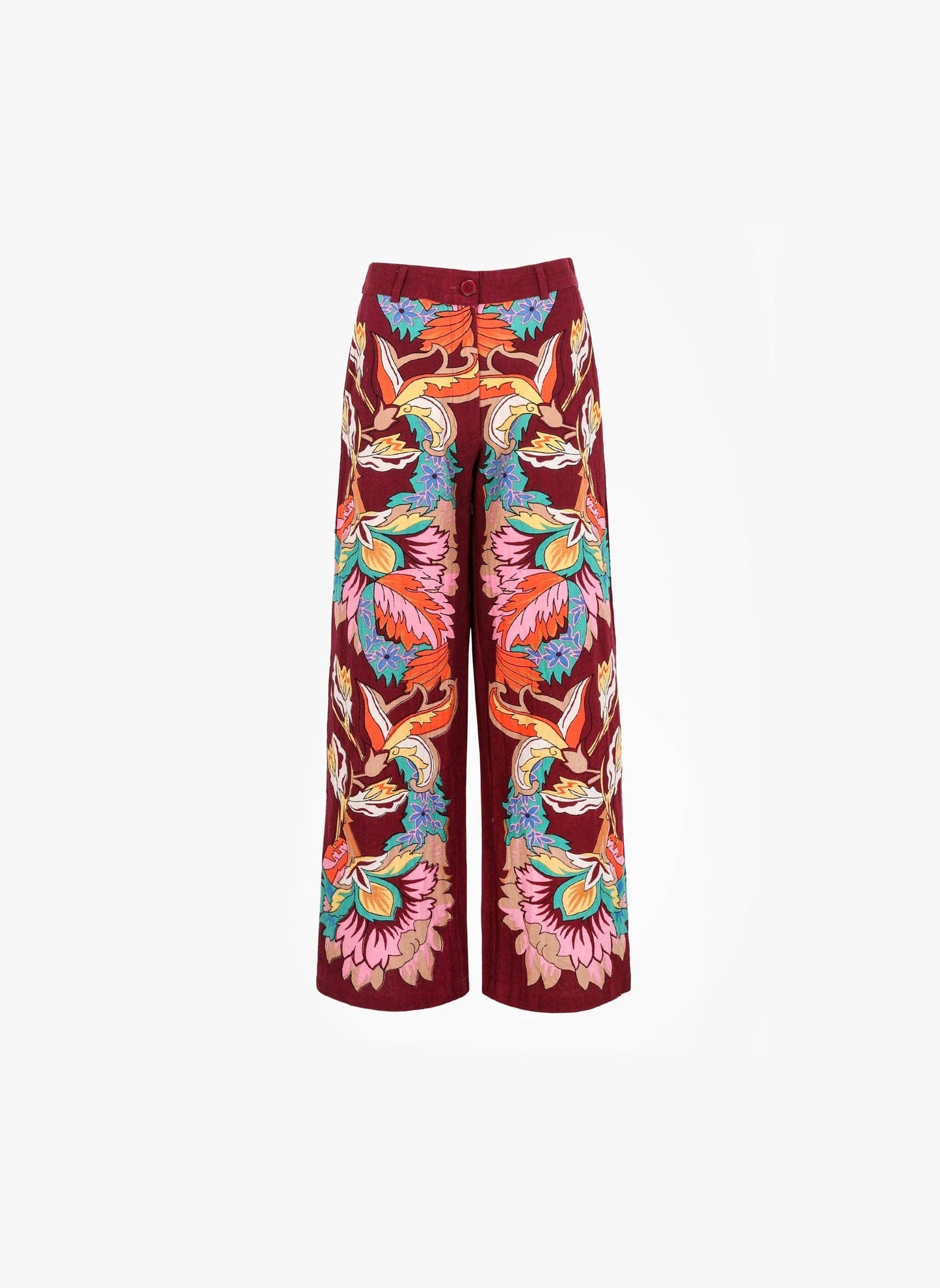 Pantaloni Rossy a vita alta con stampa Pachina Cherry
