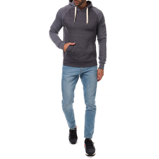 Felpa con cappuccio bicolor grigia da uomo