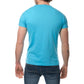 T-shirt Uomo Turchese in Cotone con Bottoni