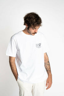 T-shirt Oldie bianca in cotone biologico