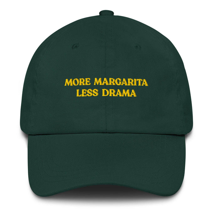 Cappellino da baseball ricamato “More Margarita Less Drama”
