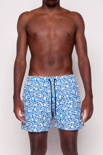 Costume da bagno uomo Serna con stampa grafica blu