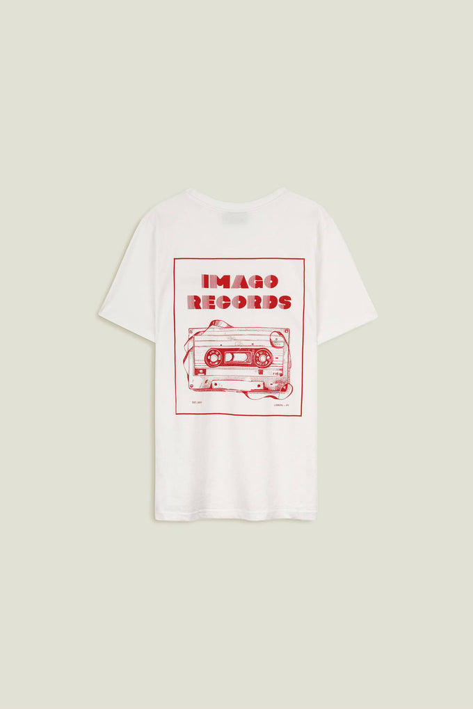 T-shirt Records da uomo in cotone con stampa grafica