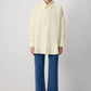 Camicia oversize in popeline giallo limone in misto cotone